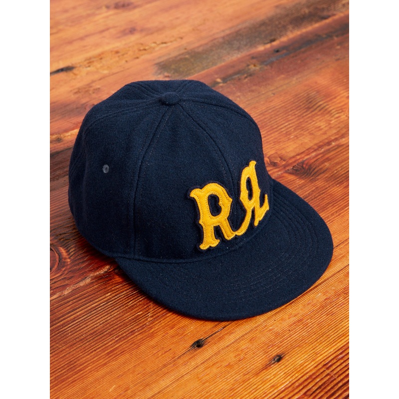 Wool Logo Fitted Cap in Navy|One Size