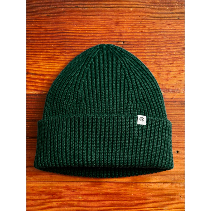 Merino Wool Watch Cap Beanie in British Racing Green