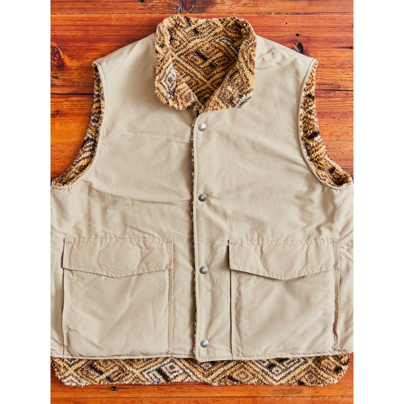 60/40 Cloth Reversible Vest in Beige