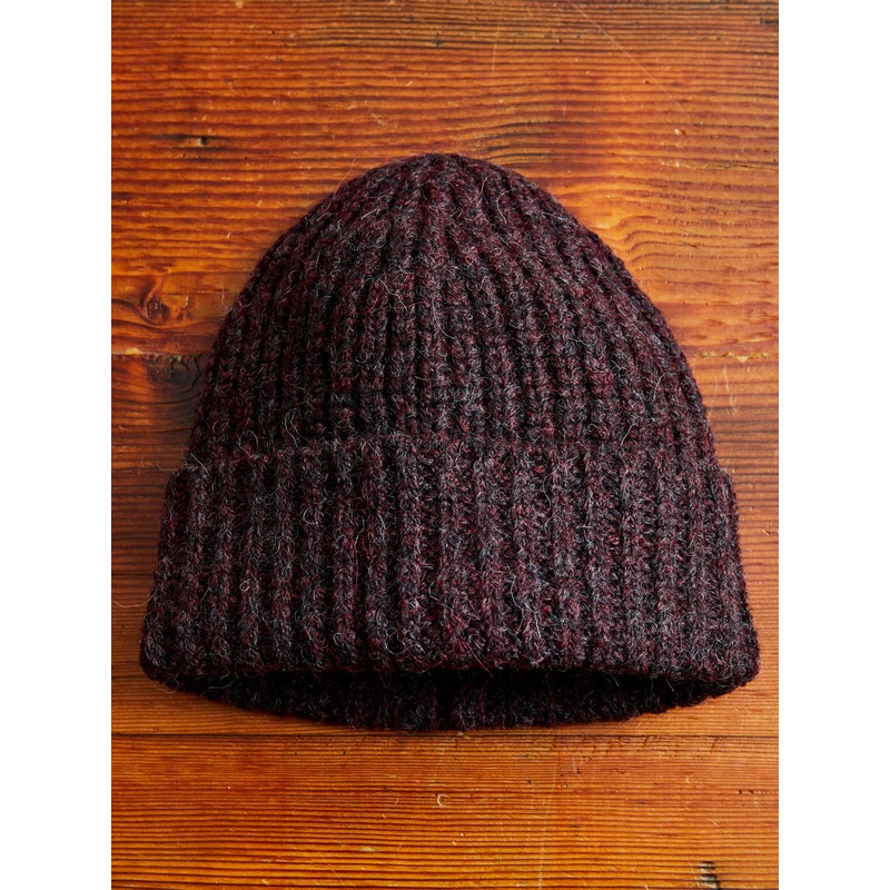 Alpaca Watch Cap in Bordeaux|One Size