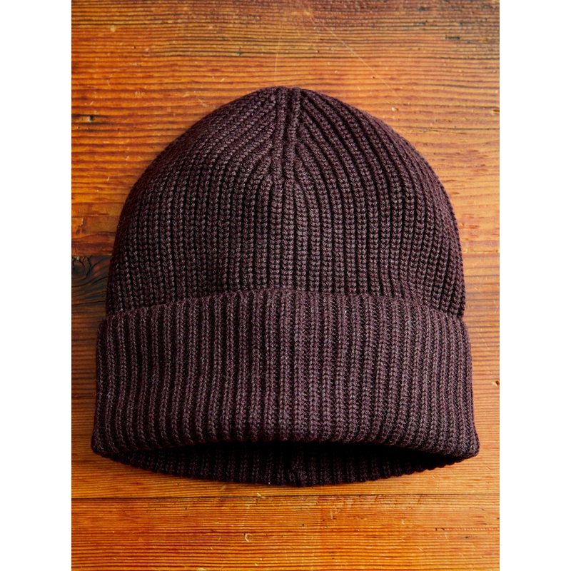 Cotton Watch Cap in Burgundy|One Size