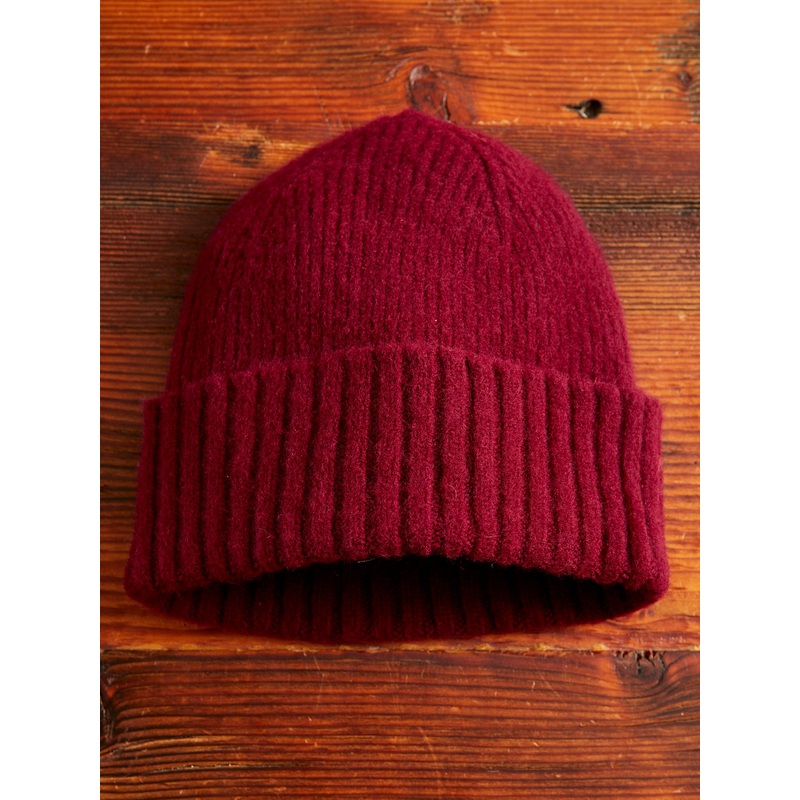 King Jammy Wool Beanie in Bordeaux