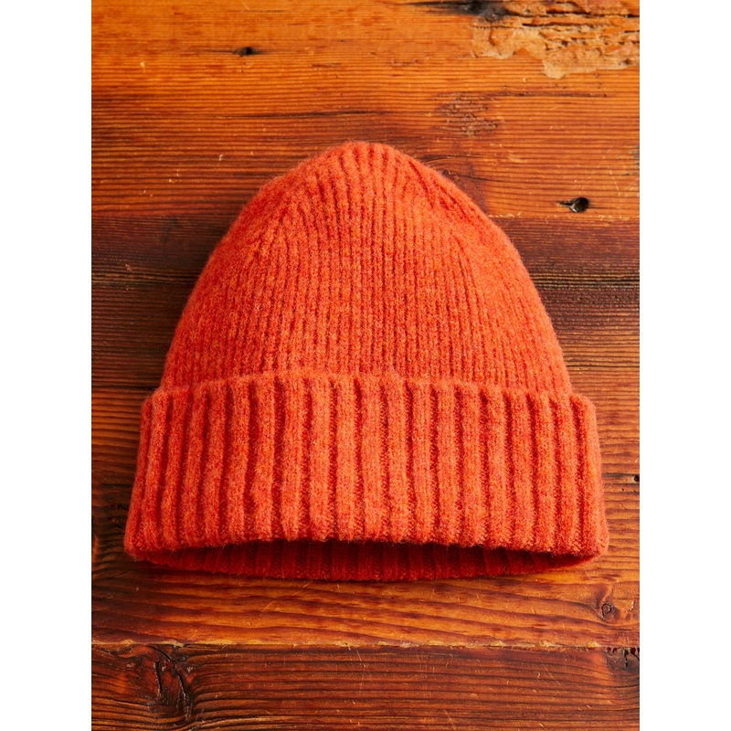 King Jammy Wool Beanie in Vintage Orange