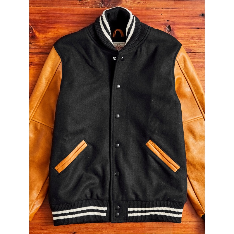 Varsity Jacket in Black Rust|Small|Medium|Large|X-Large