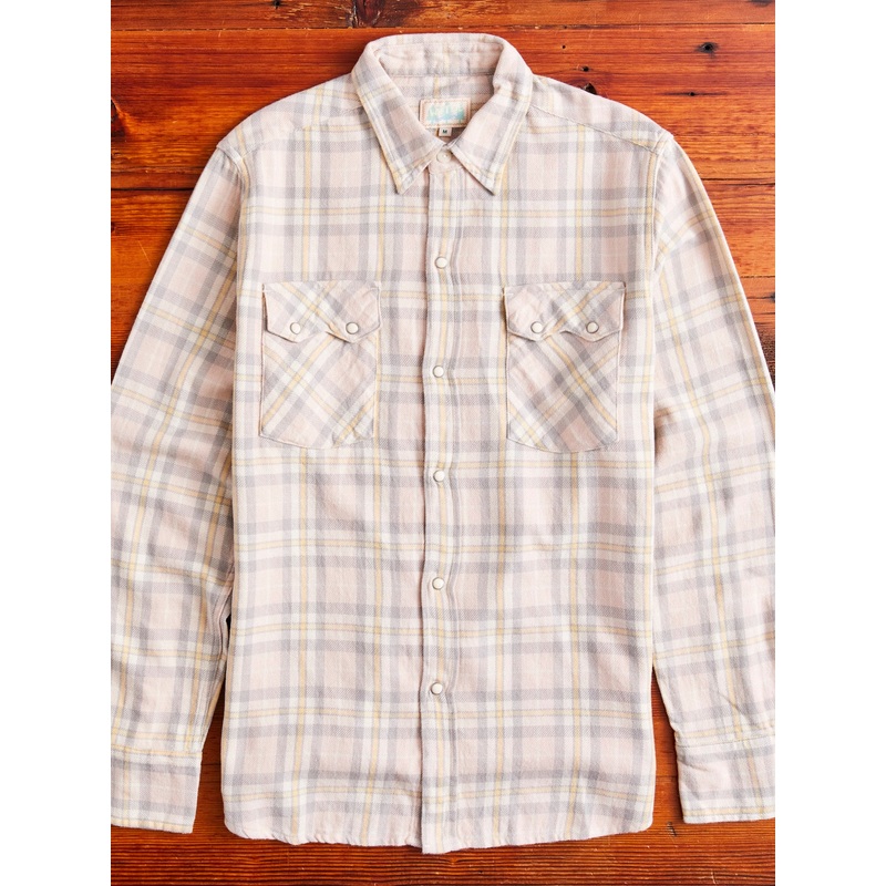 Washed Flannel Pearl Snap Shirt in Abiquiu Sunset
