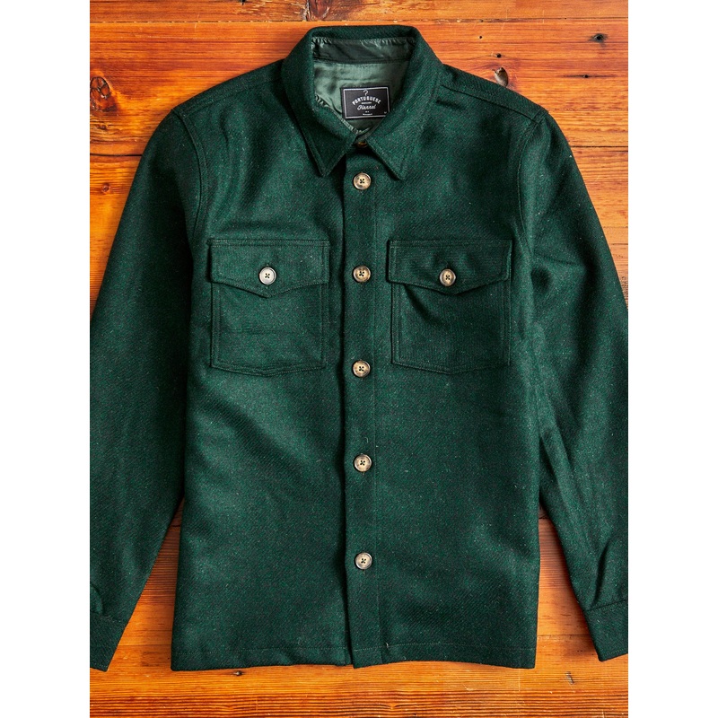 Wool Field Overshirt in Green|Small|Medium|Large|X-Large|XX-Large