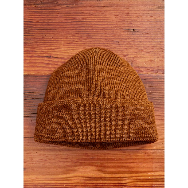Wool Knit Watch Cap in Whiskey