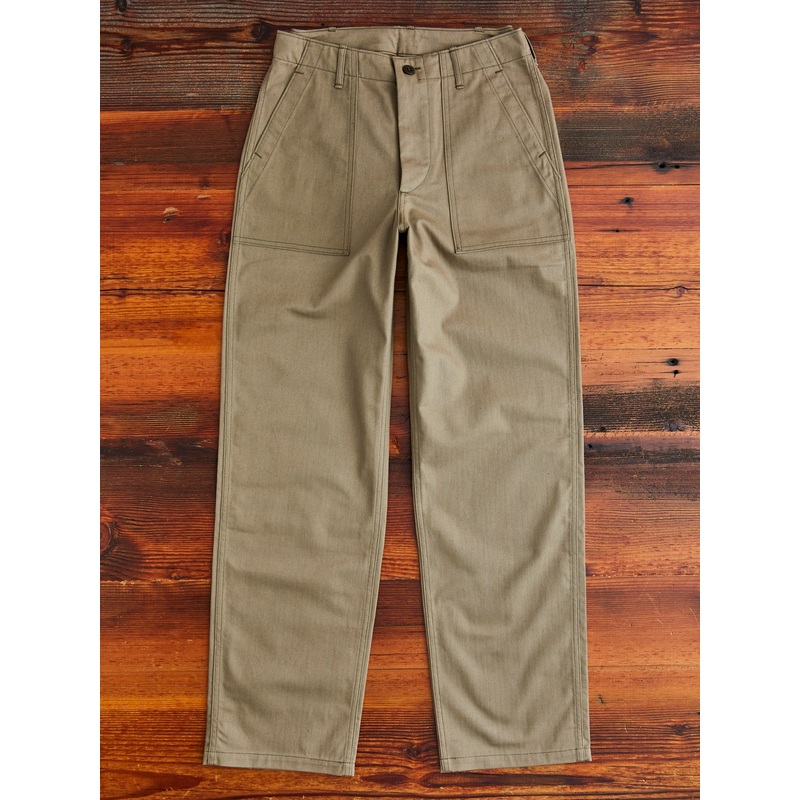 1086 Military Herringbone Pants in Olive Drab Green
