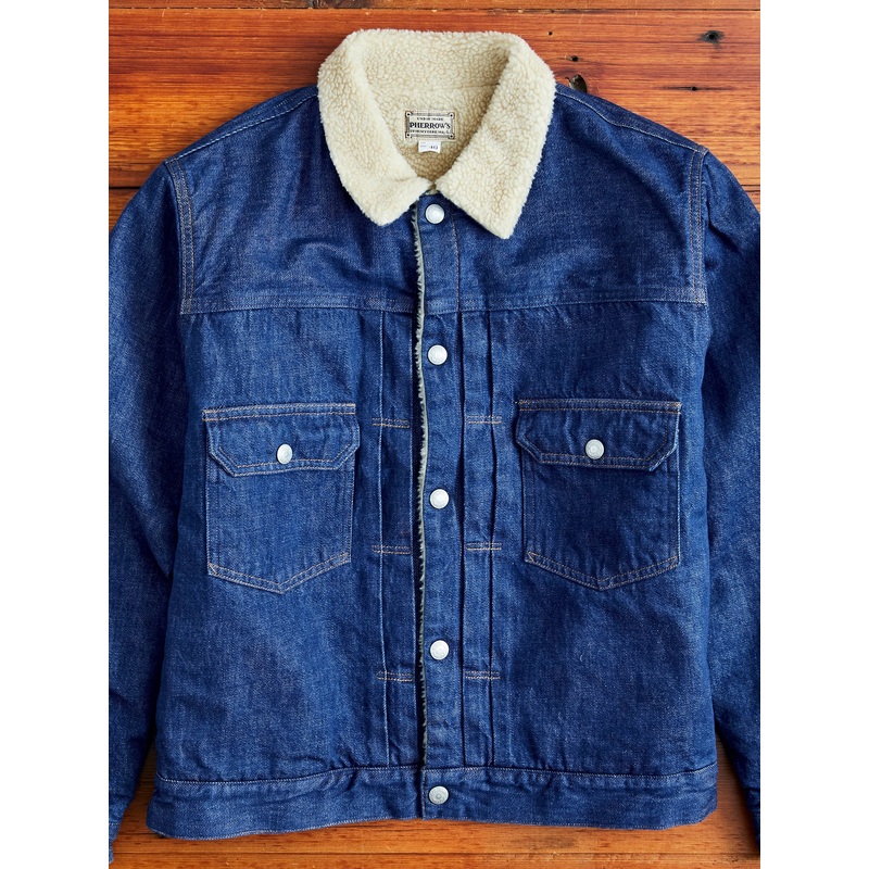 12oz Denim Boa Type 2 Jacket in Indigo