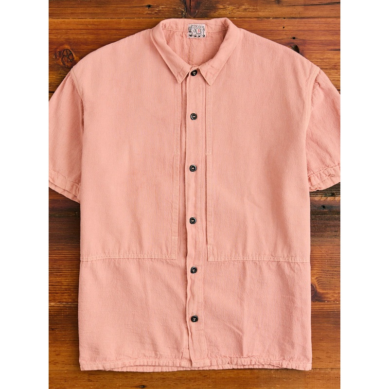 479 Short Sleeve Square Tail Yoke Shirt in Madder