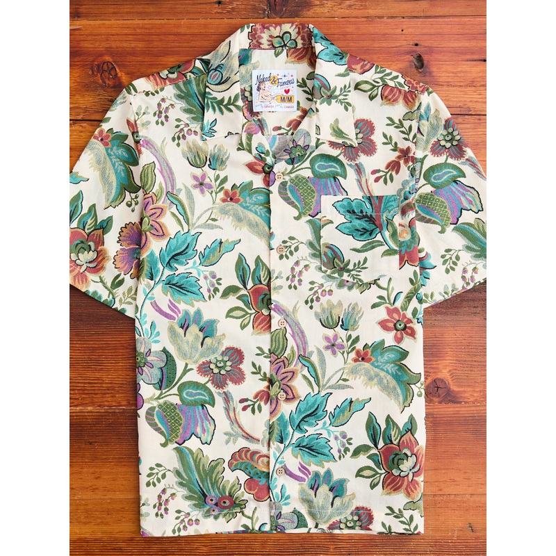 Vintage Pique Aloha Shirt in Ecru