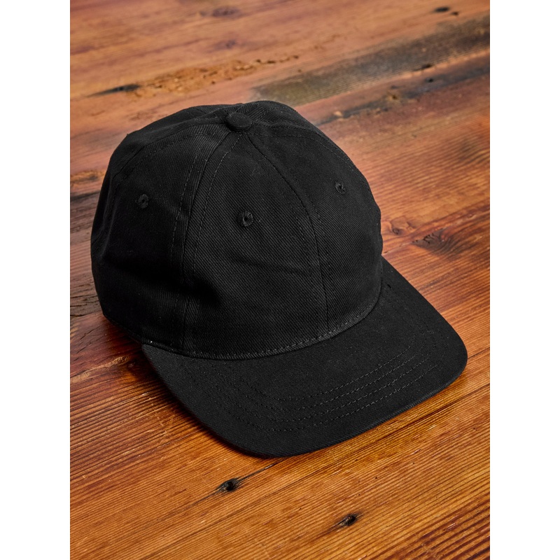 Baseball Hat in Black Denim|One Size