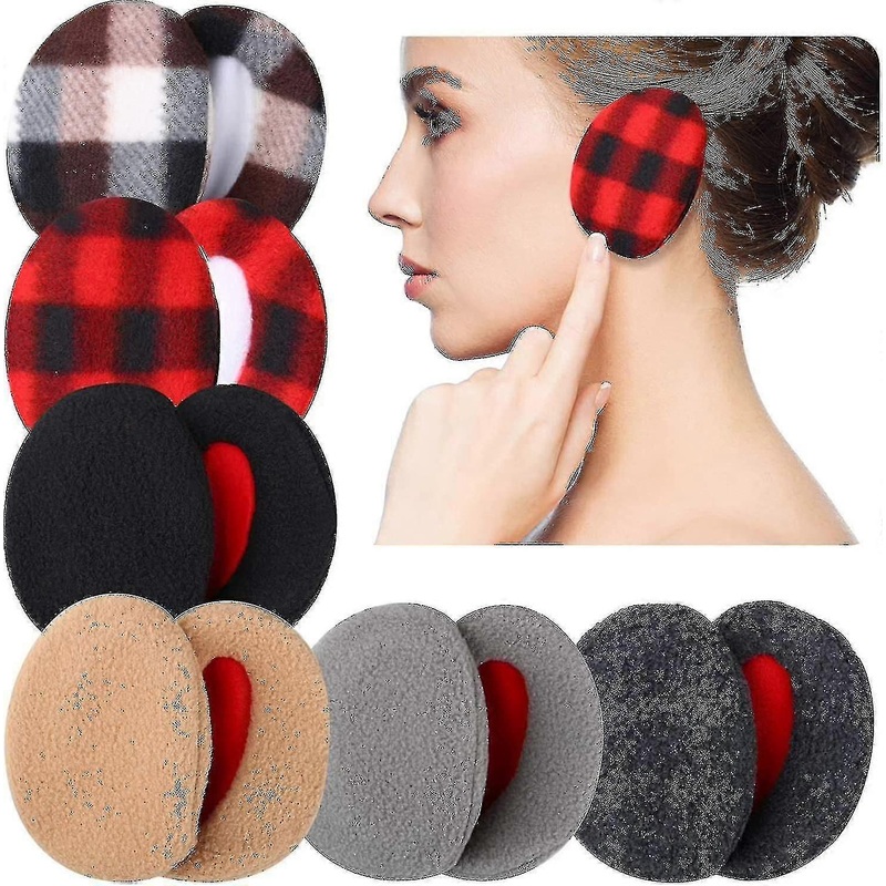 6 Pairs Earmuffs Bandless Fleece Ear Warmers Winter Ear Covers Unisex, 6 Colors | Fruugo SG