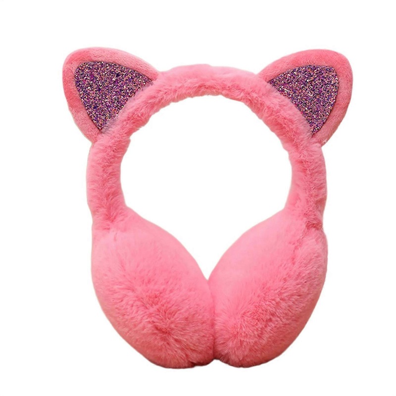 Cats Ear Plush Ear Muffs Women Ear Covers Comfortable Foldable Ear Protectors for Everyday Use Student Cycling Earmuffs  Watermelon Red | Fruugo SG