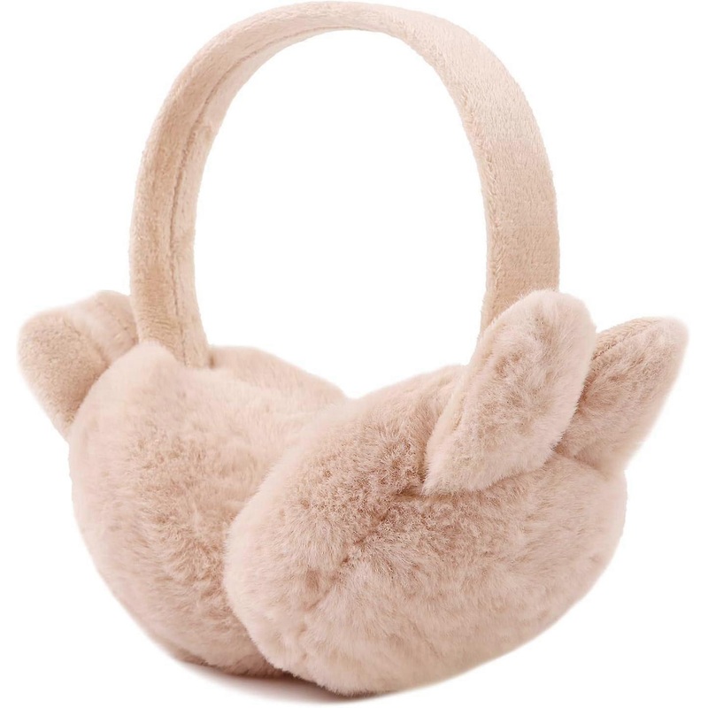 SBSG Winter Kids Earmuffs Warm Girl Ear Muffs For Toddler Kid Children Earmuff with Cat Ears Girls Ear Warmer Adjustable (Khaki Bunny) | Fruugo SG