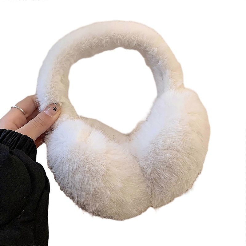 Unisex Ear Warmers Plush Winter EarMuffs Women Men Cold Proof Fashion Winter Earmuffs Solid Color Ear Warmer  Milky white | Fruugo SG
