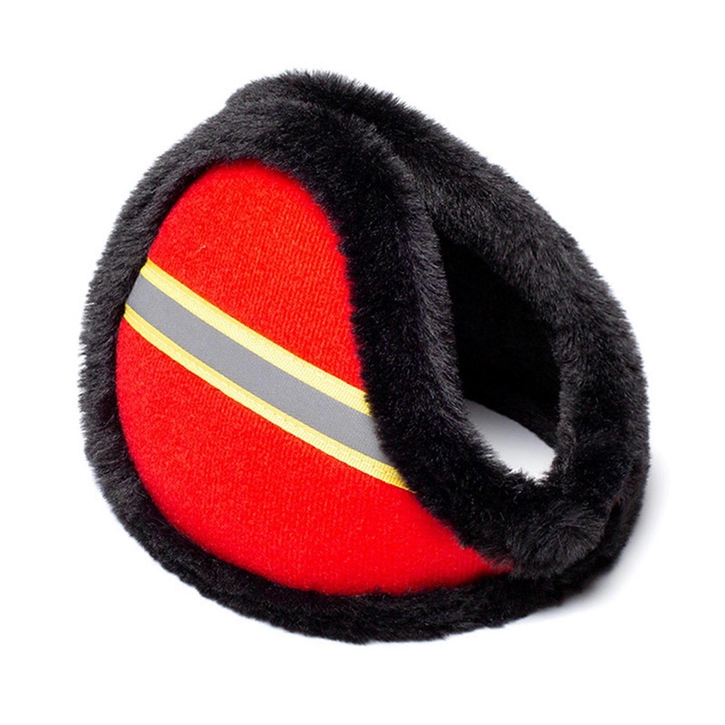 Winter Teens Plush Ear Warmer Elastic Night Visible Reflective Stripe Decor Earmuff Adult Winter Cycling Skiing Supplies  Red | Fruugo SG