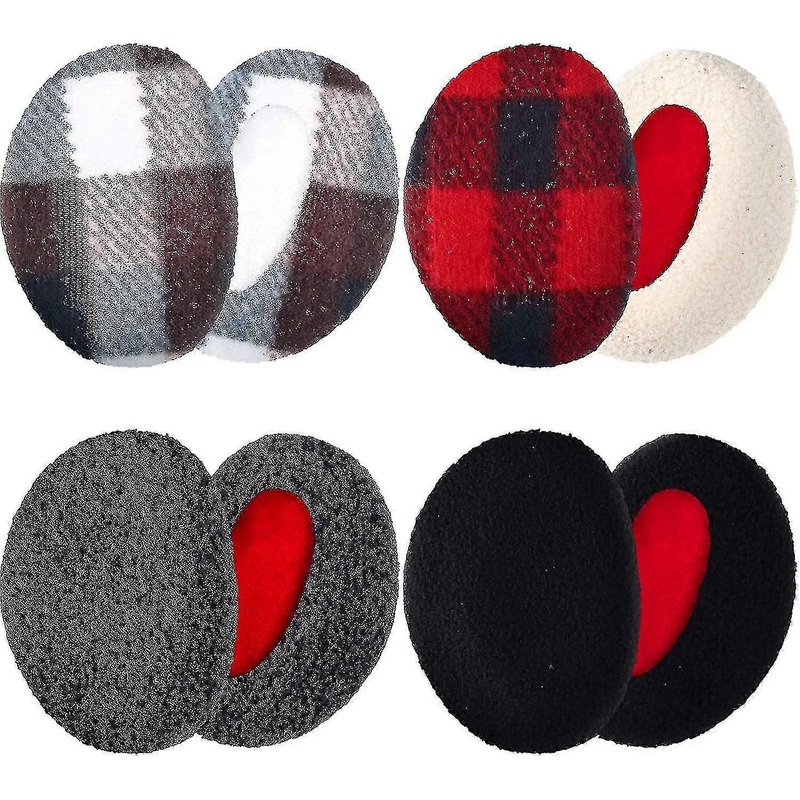 4 Pairs Bandless Ear Muffs Fleece Ear Muffs Thick Winter Ear Covers Cold Weather Ear Warmer For Women | Fruugo SG