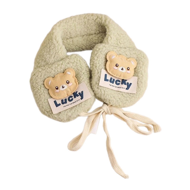 Cartoon Bear Plush Ear Protectors Scarf Anti Freezing Ears Warmer Lovely Baby’s Earbuds Solid Color Cute Bear Earmuffs  Green | Fruugo SG