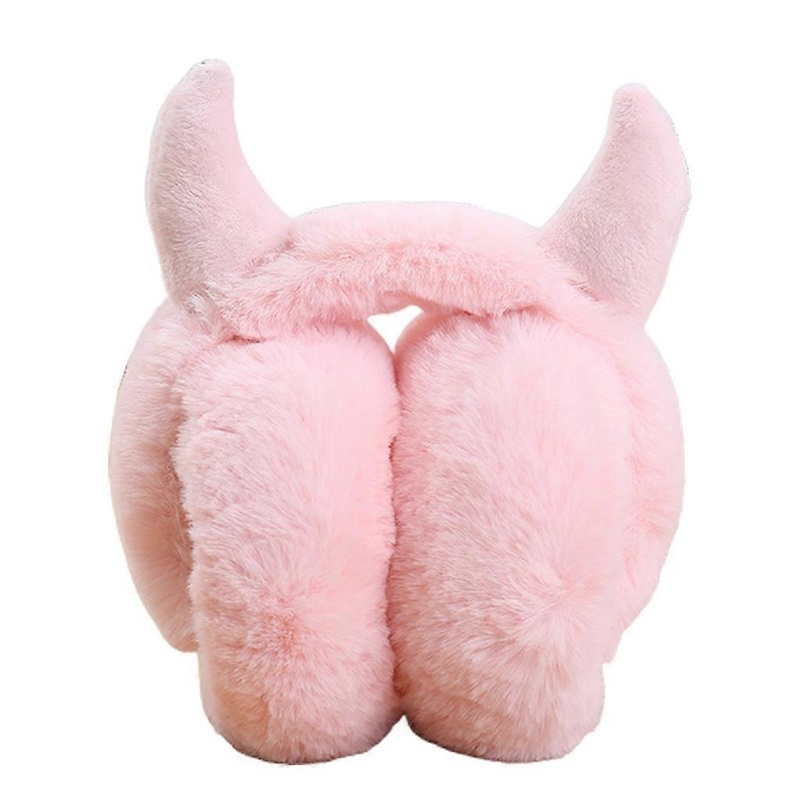Ear Muffs for Womens Cute Lolipop Pattern Ear Muffs Winter Ear Warmers With Horns Faux Fur Adjustable Foldable  pink | Fruugo SG