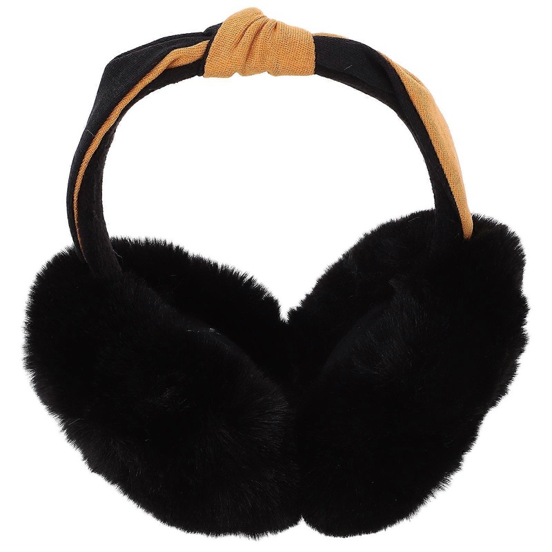 Earmuff Plush Ear Cover Windproof Winter Protection Foldable Black 1Set | Fruugo SG