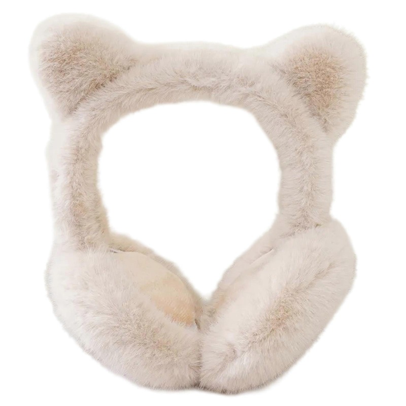Lovely Cats Ear Winter Ear Muffs Soft & Warm Ear Covers for Women Teens Furry Plush Ear Protectors for Outdoor Activity  White | Fruugo SG