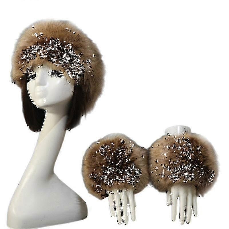 2 Pcs Faux Fur Wrist Cuffs And 1 Headband Ear Warmer Earmuffs Costumes Winter | Fruugo SG