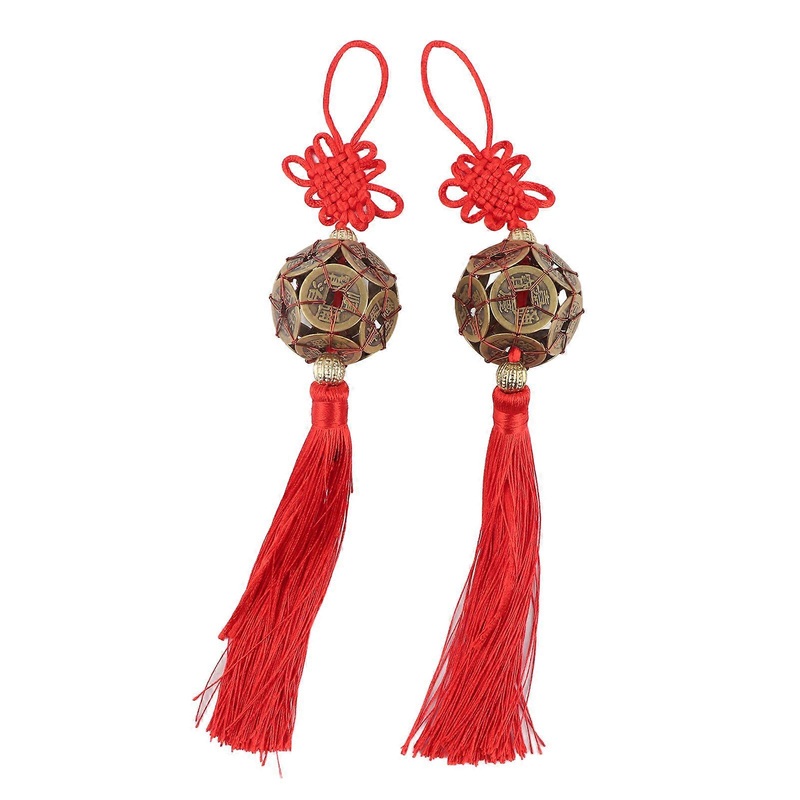 2Pcs Chinese Fortune Coins and Knot Pendant Ancient Coins Ornament Hanging for Car/Bag | Fruugo SG