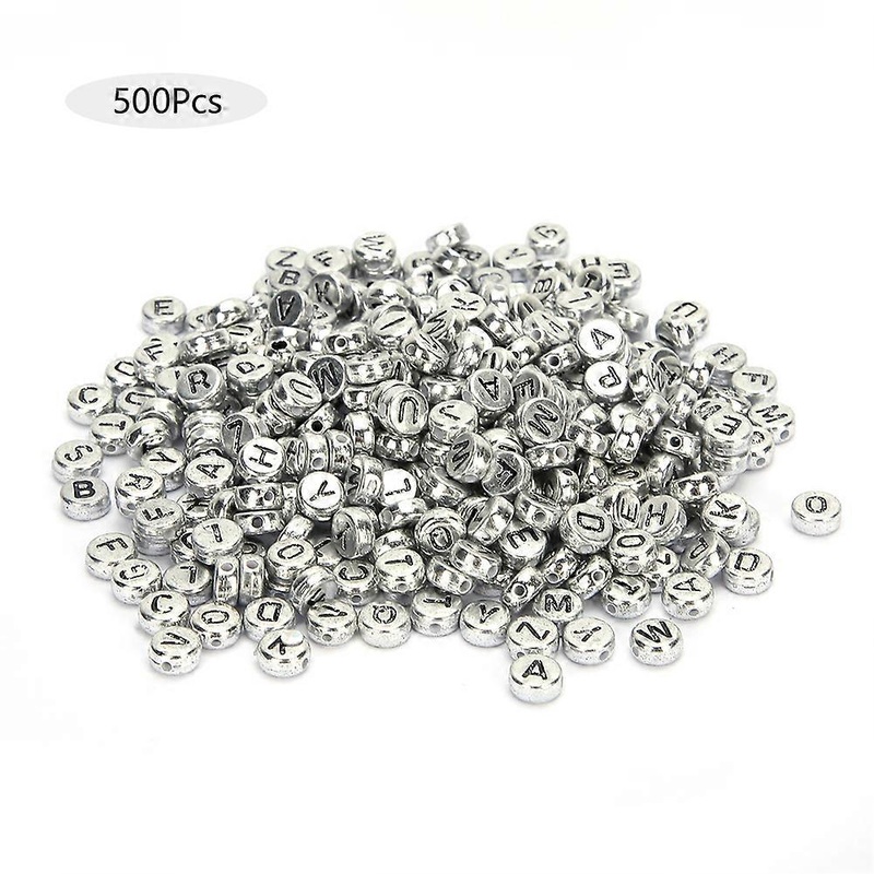 500PCs Acrylic Beads Round DIY Material Handmade Beaded Accessories English Alphabet for Clothing | Fruugo SG