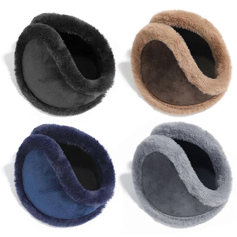 Back-wearing Men Earmuffs Ear Muffs For Winter Cute Adjustable Warm Plush Earmuffs Back Wear Earflap  Navy Blue | Fruugo SG