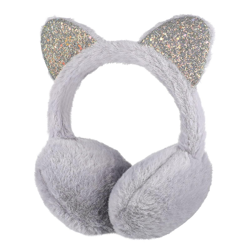 Cat Ear Muffs Plush Earmuffs Sequin Winter Warm Earmuffs Animal Ear Covers Warmers Headwear | Fruugo SG