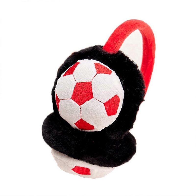 Children winter warm soft plush earmuffs Boys and girls outdoor football earmuffs | Fruugo SG