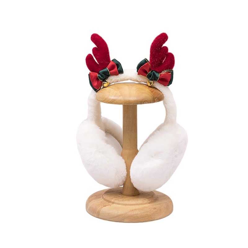 Cute Christmas Theme Plush EarMuffs for Women and Kids Ear Warmer Headband for Winter Christmas New Year Gifts  White | Fruugo SG