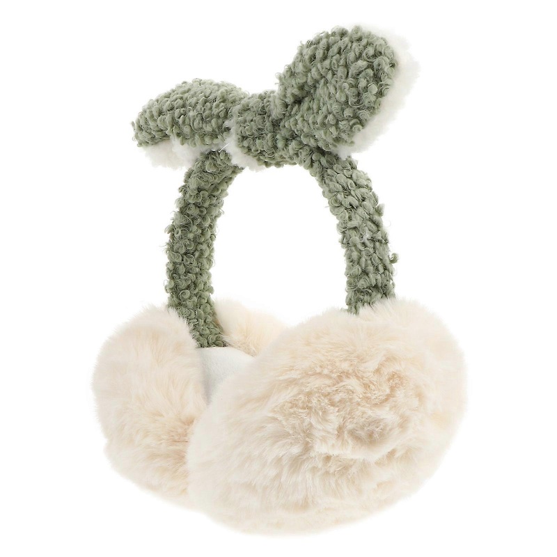 Ear Protection Thickened Plush Earmuff Headdress For Women Featuring Cartoon Rabbit Ears Design In Beige 1Set | Fruugo SG