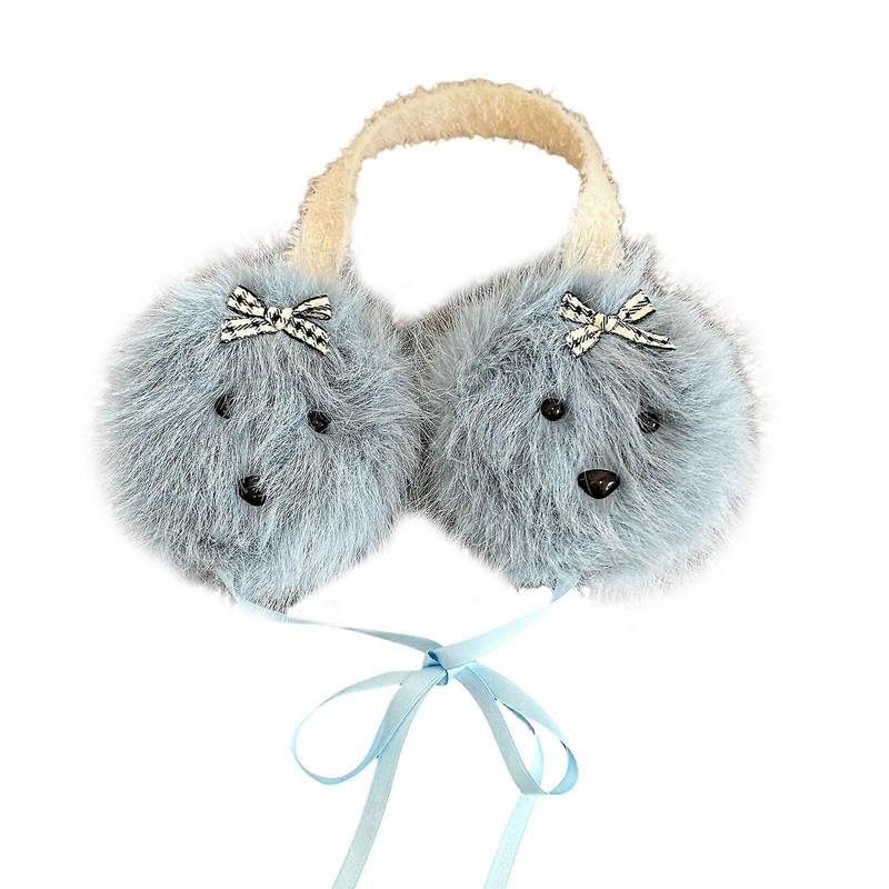 Furry Plush Cartoon Dog Earmuffs for Cold Weather Outdoor Winter Activity Ear Covers Bowknot Ear Protectors for Student | Fruugo SG