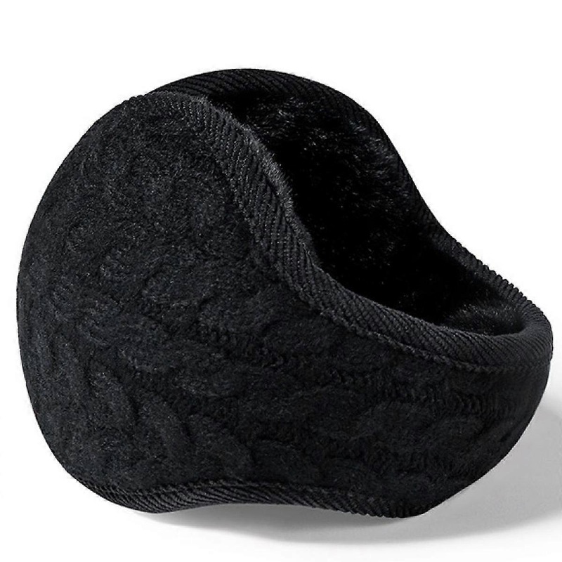 Warm Knit Ear Warmers Foldable Ear Muff Ear Muffs Winter Earmuffs UnisexBlack | Fruugo SG