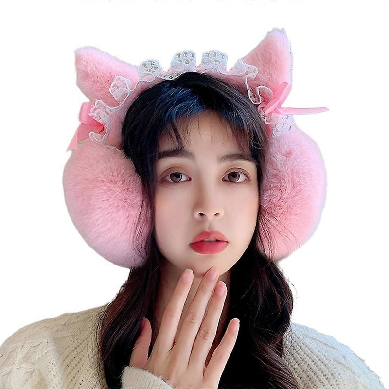 Winter Earmuffs For Kids Princess Christmas Hair Band Headdress Winter Warm Earmuff girl Earmuff Lovely Fodable  pink | Fruugo SG
