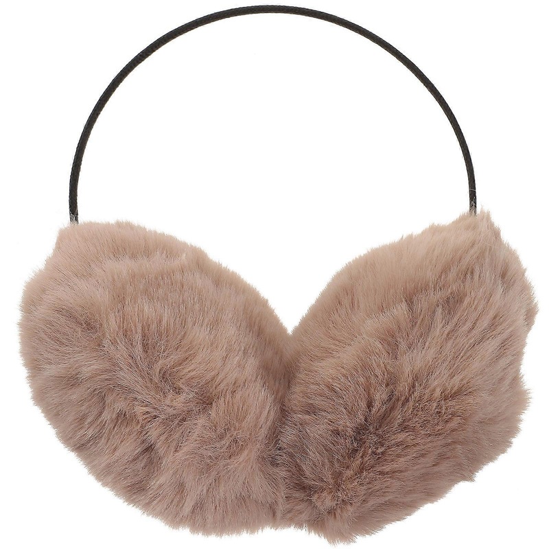 Winter Warm Ear Faux Earmuff For Women Outdoor Activities Light Brown 1Pcs | Fruugo SG