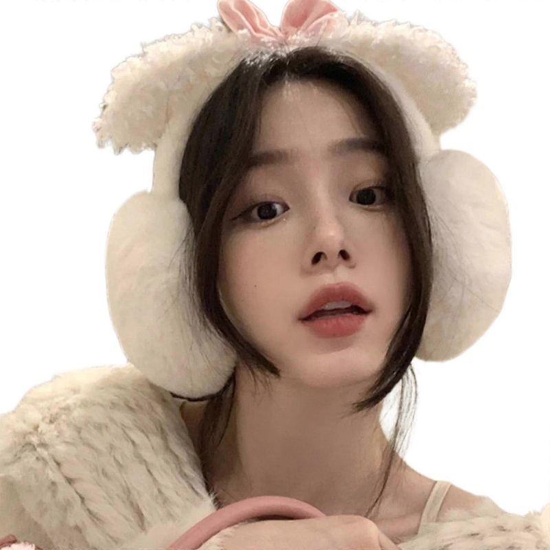 Bowknot Pattern Earmuffs Winter Children Earmuff Ear Warmer Stretchy Earmuffs for Outdoor Activity  White | Fruugo SG