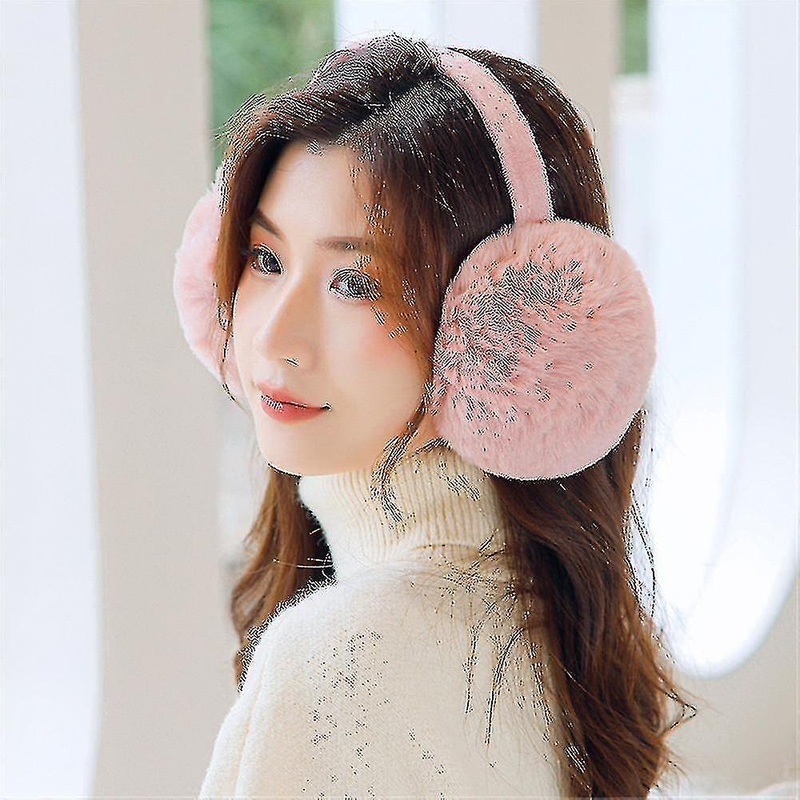 Ear Muffs For Women – Soft & Warm Furry Fleece Earmuffs (folding Cloth Rod-leather Powder) | Fruugo SG
