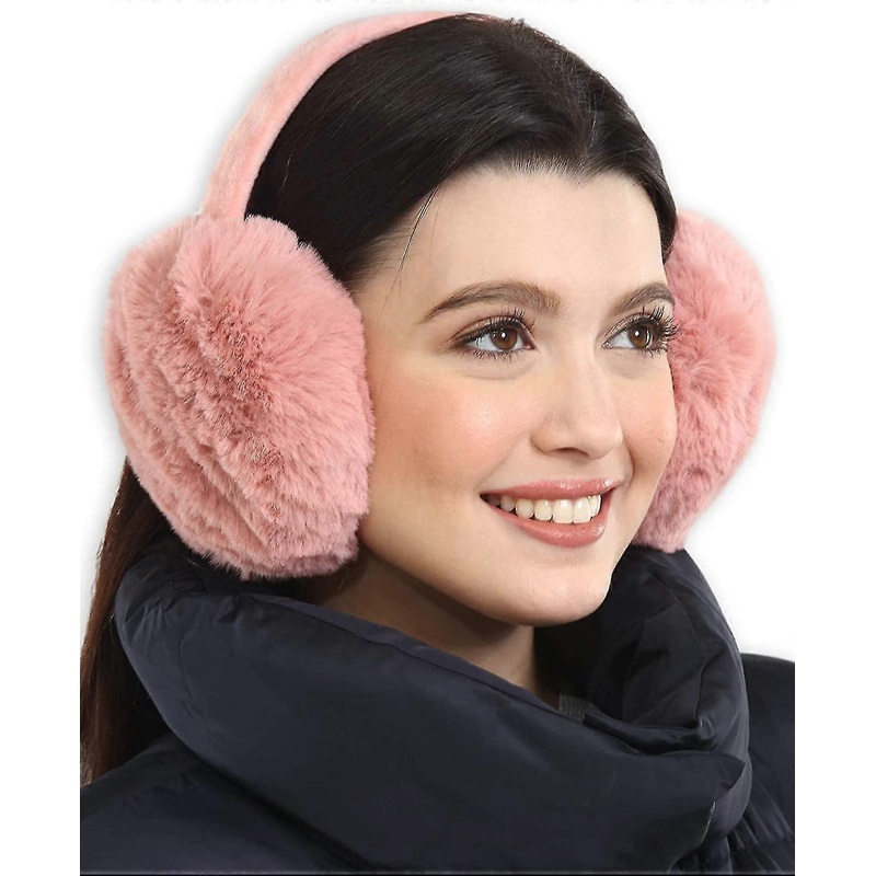 Ear Muffs For Women – Winter Ear Warmers – Soft & Warm Cable Knit Furry Fleece Earmuffs – Ear Covers For Cold Weather-XinHan | Fruugo SG