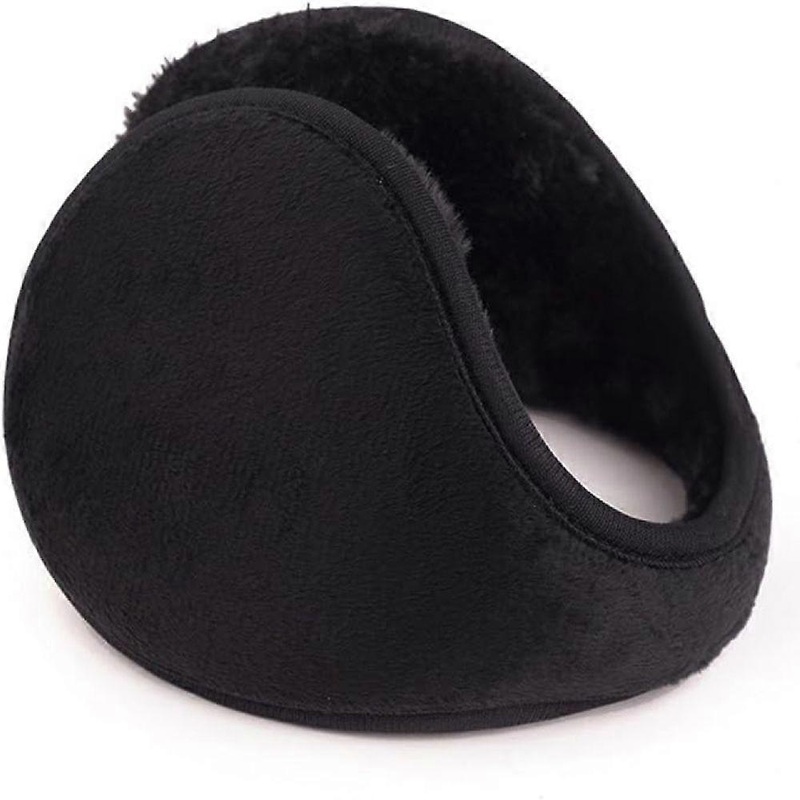 Earmuffs, black plush, one size,for men and women | Fruugo SG