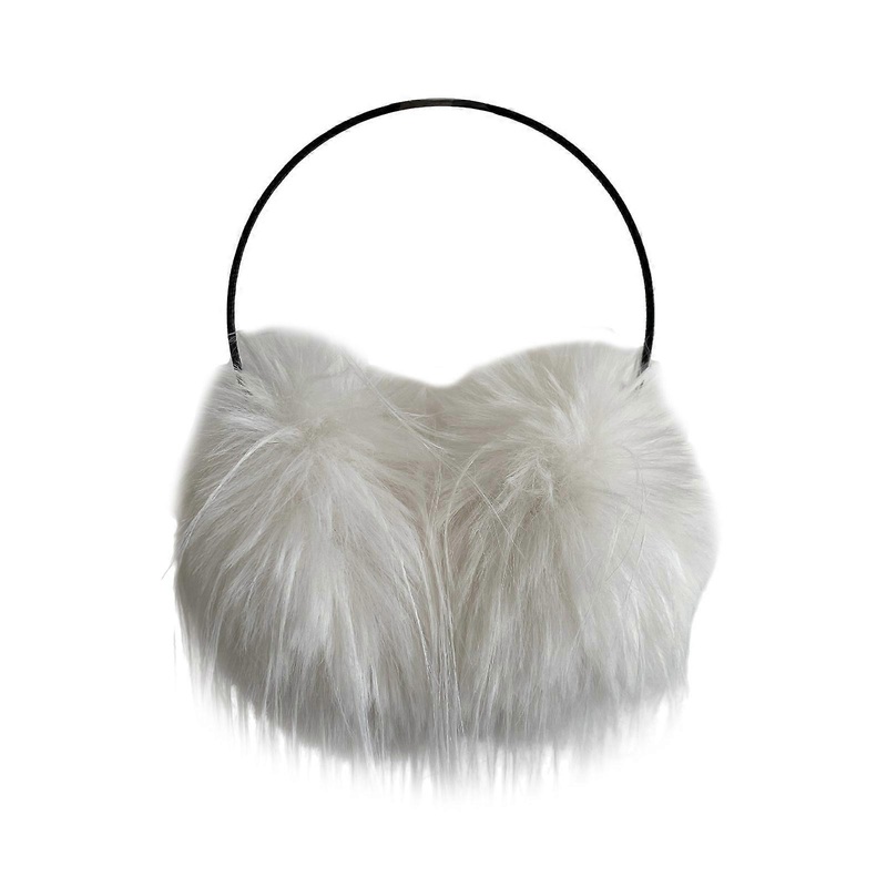Foldable Winter Earmuff Soft & Warm Ear Covers for Women Teens Girl Lovely Furry Plush Ear Protectors Outdoor Ear Muffs  White | Fruugo SG
