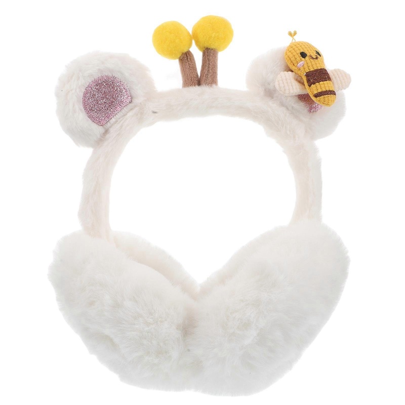 Winter Ear Muffs Cute Animal Earmuff For Kids Toddler Women Girls Cold Weather White Plush 1Pcs | Fruugo SG