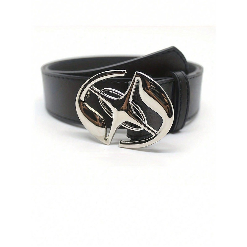 1pc Punk Moon & Star Buckle Black Belt With Metal Chain, Gothic Style, Unisex, Pu Leather Waistband For Jeans Decoration Street Halloween | Fruugo SG