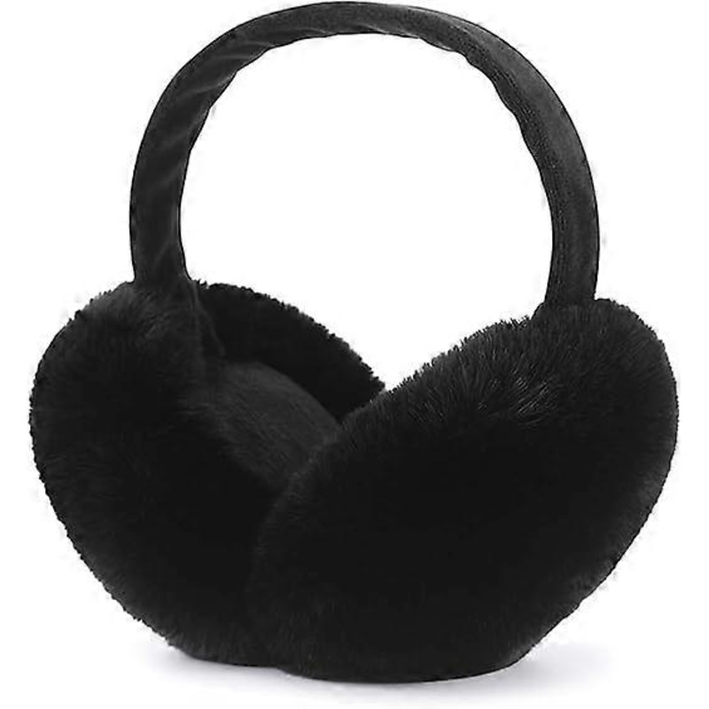 2025,Winter Ear muffs Faux Fur Warm Earmuffs Cute Foldable Outdoor Ear Warmers For Women GirlsBlack | Fruugo SG