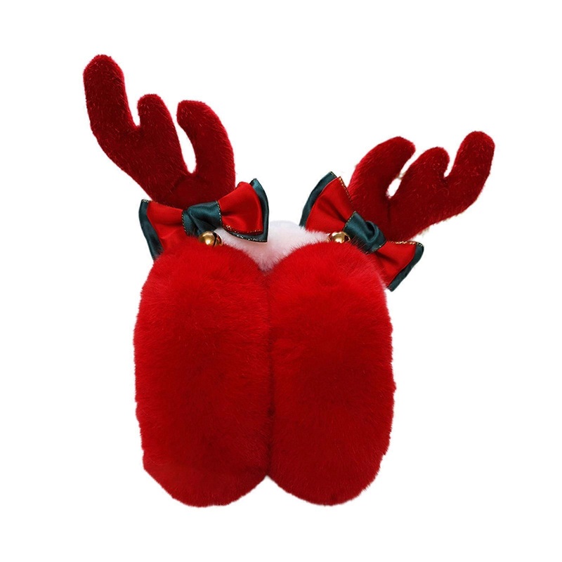 Christmas Antler Ear Muffs For Kids Fleece Buckhorn Reindeer Earmuff Ear Warmers Women Winter Foldable Earmuffs Fleece | Fruugo SG