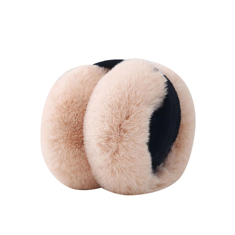 Foldable Patchwork Color Sweet Elastic Unisex Earmuffs Winter Faux Rabbit Fur Ear Covers Warmer | Fruugo SG
