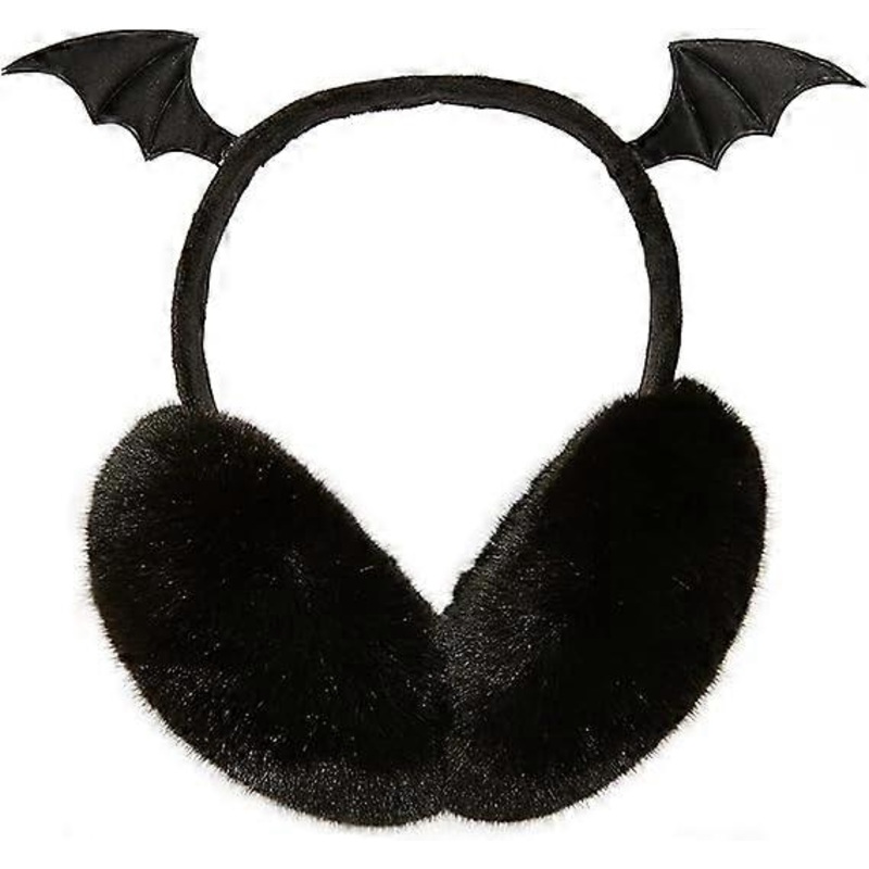 Little Devil Bat Earmuffs Cute Creative Warm Ear Warmer Furry Winter Outdoor EarMuffs Foldable Ear Warmer Halloween Dress Up | Fruugo SG