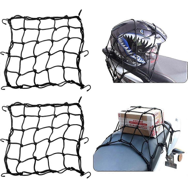 Motorcycle Helmet Net Cargo Net 2 Pack Bungee Net for Motorcycle Bike Load Cover ATVs with Hooks Elasticated Stretchable | Fruugo SG